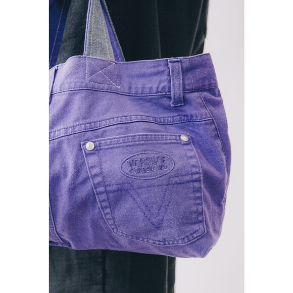 Rework Vintage Versace V2 Denim Shoulder Bag - Picture 3 of 8